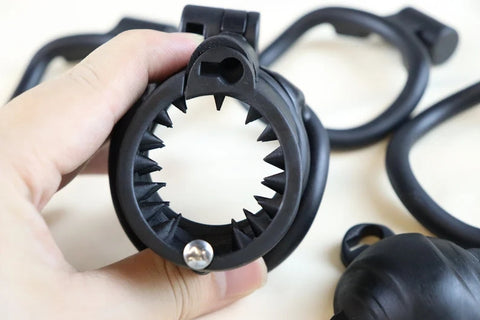 Nylon resin Chastity Cage Black / Black chastity lock breathable male chastity