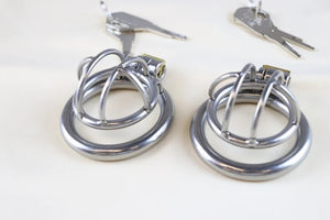 Male Trumpet Tube Chastity Device, Screw Lock Ring Short Cage, Super Small Chastity Cage With Urethral Plug Dilator