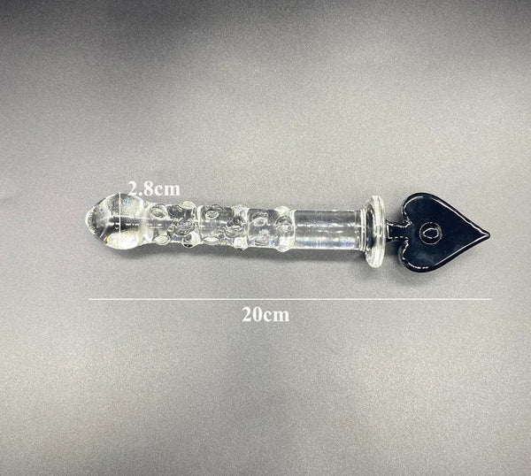Cute crystal dildo beginner dildo sex toys set，Glass sex toy gift for her