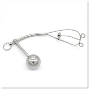 Metal female urethral tube anal plugs chastity lock pants Y-type stainless steel alternative adult toys