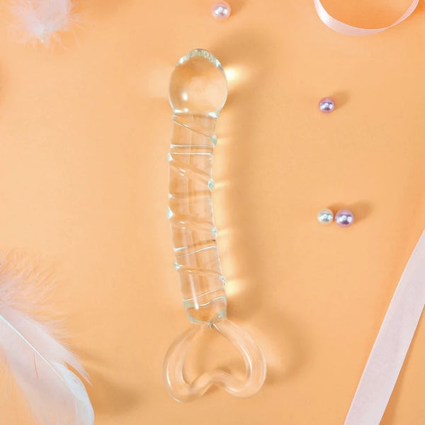 Glass Massage Wand, Self Pleasure Dildo Glass Anal Plug, G-Spot Wand