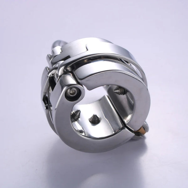 Spiked CBT Ball Stretcher with Scrotum Torture Separator