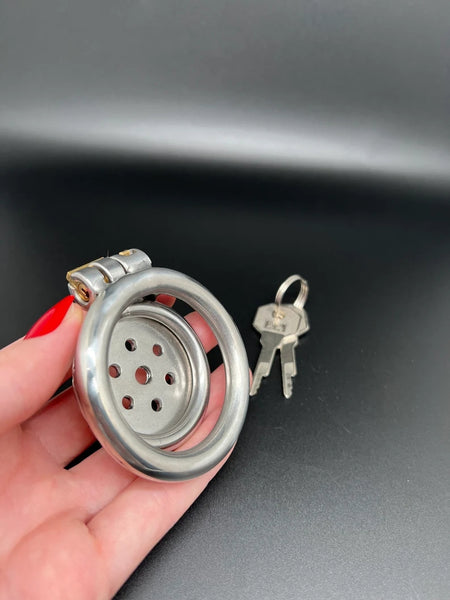 Flat Metal Chastity Cage