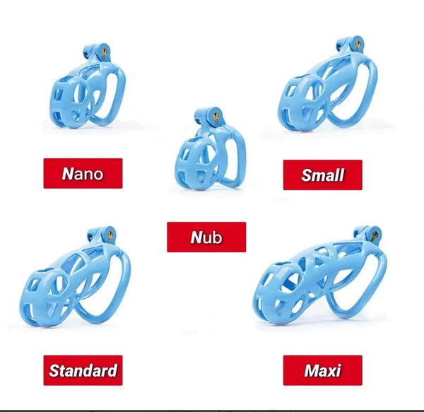 Maxi Cobra Male Chastity Cage With 4 Rings