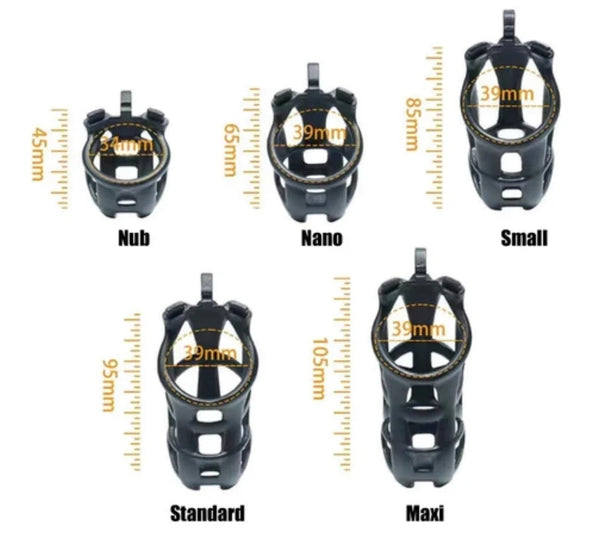 Black Cobra Male Chastity Cage