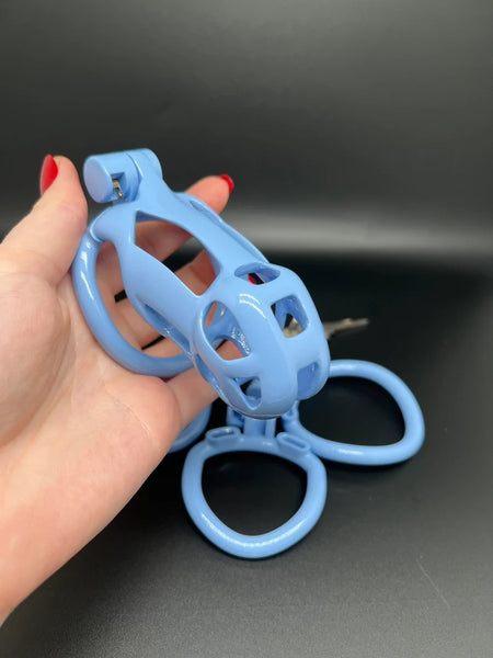 Maxi Cobra Male Chastity Cage With 4 Rings