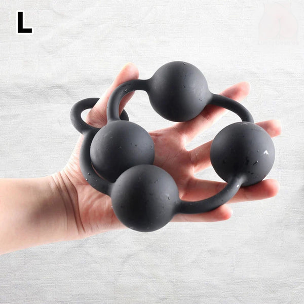 Silicone Anal Beads, Butt Plug Beads, Large Anal Ball, Smooth Anal Beads, Soft Anal Plug, Adult Sex toy, Anal Dildo, Trainer Plug Beginners