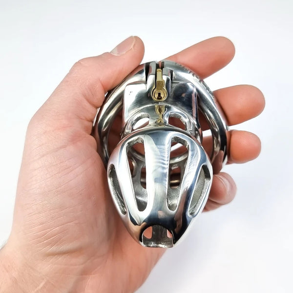 Steel Chastity Cage with Lock, Chastity Cock Cage, Chastity Device, Chastity Belt, Men Cock Cage, Stainless Steel Penis Lock, Mamba Chastity