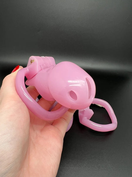 PINK SISSY CAGE, Chastity Cage for Male