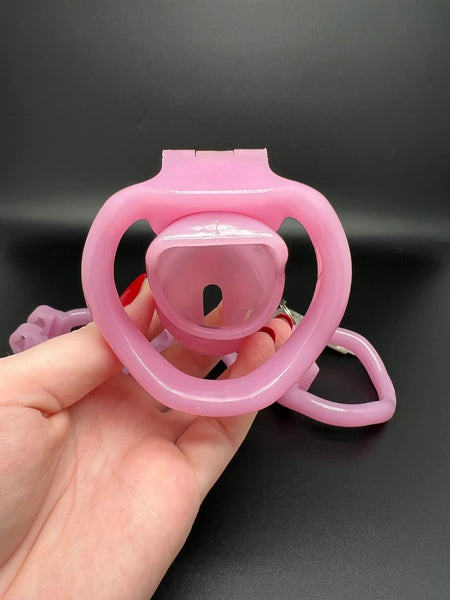 PINK SISSY CAGE, Chastity Cage for Male