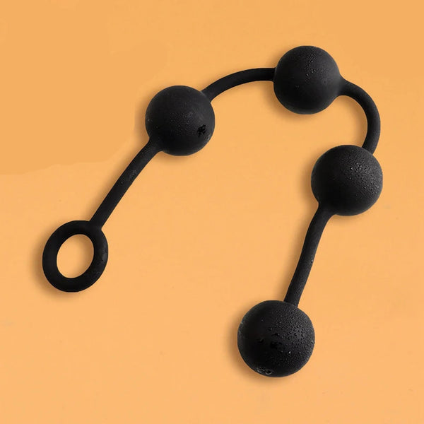 Silicone Anal Beads, Butt Plug Beads, Large Anal Ball, Smooth Anal Beads, Soft Anal Plug, Adult Sex toy, Anal Dildo, Trainer Plug Beginners