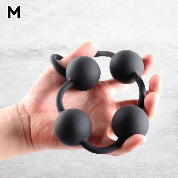 Silicone Anal Beads, Butt Plug Beads, Large Anal Ball, Smooth Anal Beads, Soft Anal Plug, Adult Sex toy, Anal Dildo, Trainer Plug Beginners