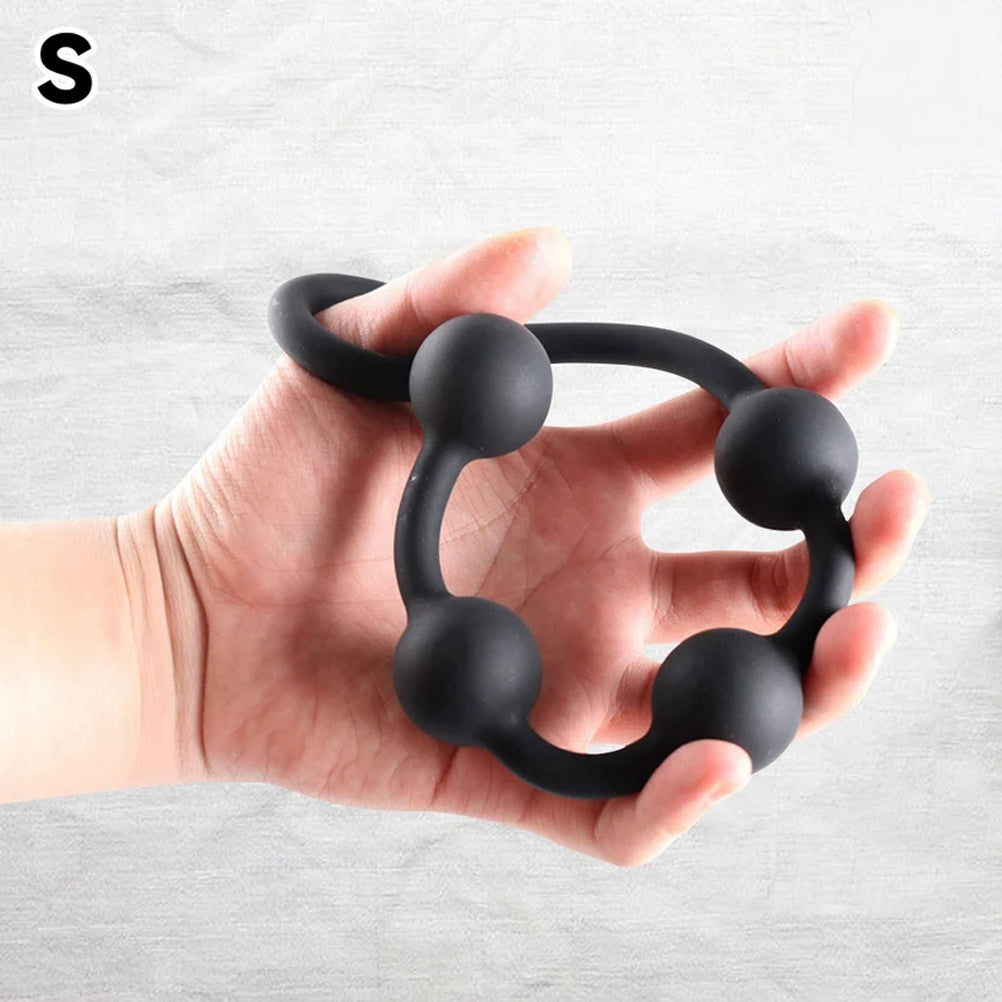Silicone Anal Beads, Butt Plug Beads, Large Anal Ball, Smooth Anal Beads, Soft Anal Plug, Adult Sex toy, Anal Dildo, Trainer Plug Beginners