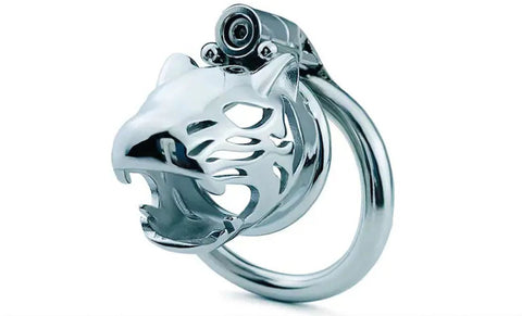 Bondage Cage Cock Cage, Inverted Plugged Cylinder Chastity Cage for Couple, Stainless Steel Cock Penis Rings
